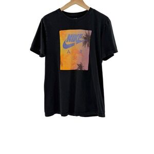 Nike Air Palm Tree Graphic T Shirt Men's Medium Black T-Shirt Normcore
